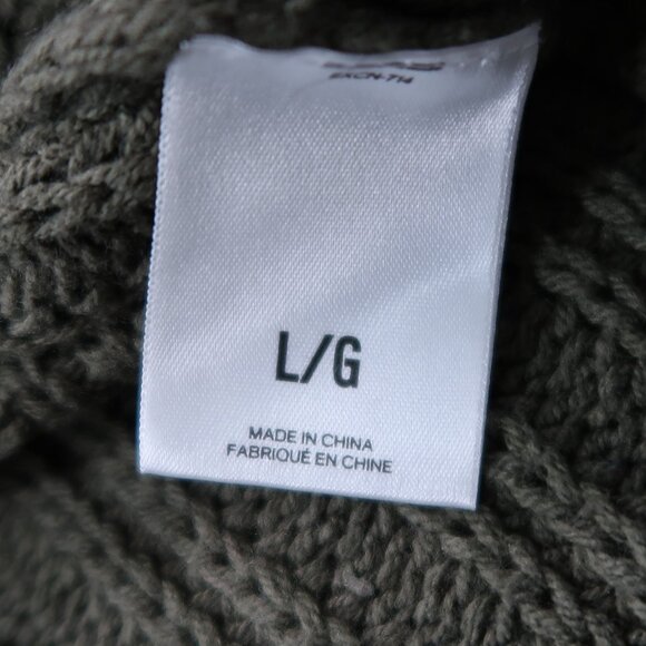 Express Sweater Womens Turtleneck Chunky Knit Oversized Baggy Olive Green L - Picture 14 of 16